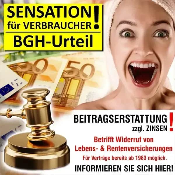 Rückerstattung Lebensversicherung Erfahrung
